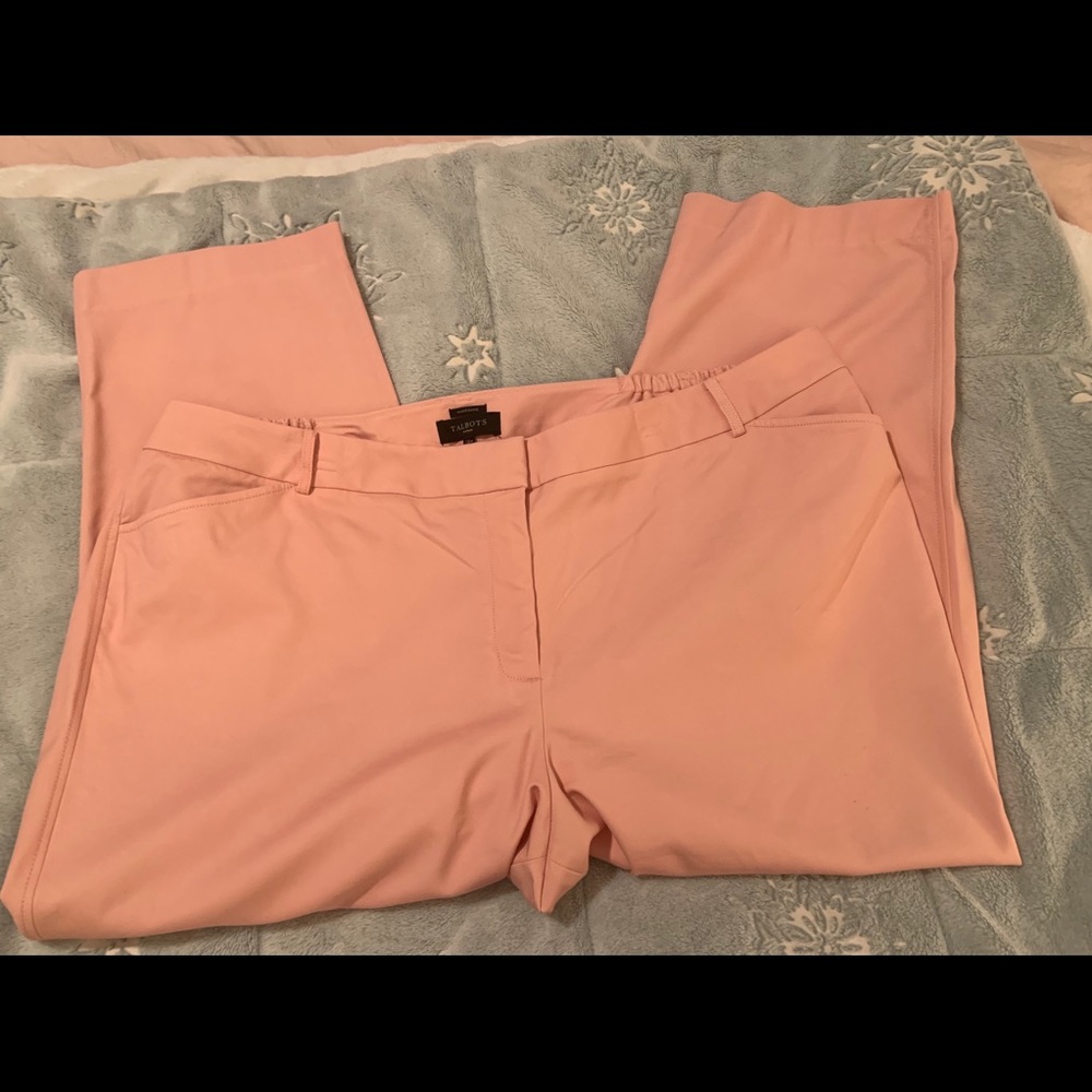 Talbots Blush Pink Cropped Pants Size 24W